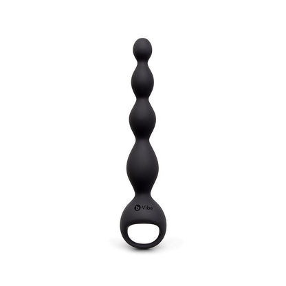 b-Vibe 6.5 in. Vibing Beads – Black Anal Beads with Vibrating Functions