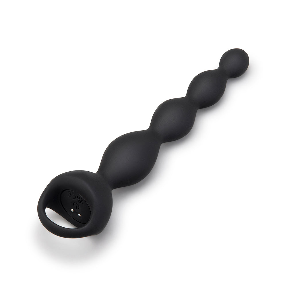 b-Vibe 6.5 in. Vibing Beads – Black Anal Beads with Vibrating Functions