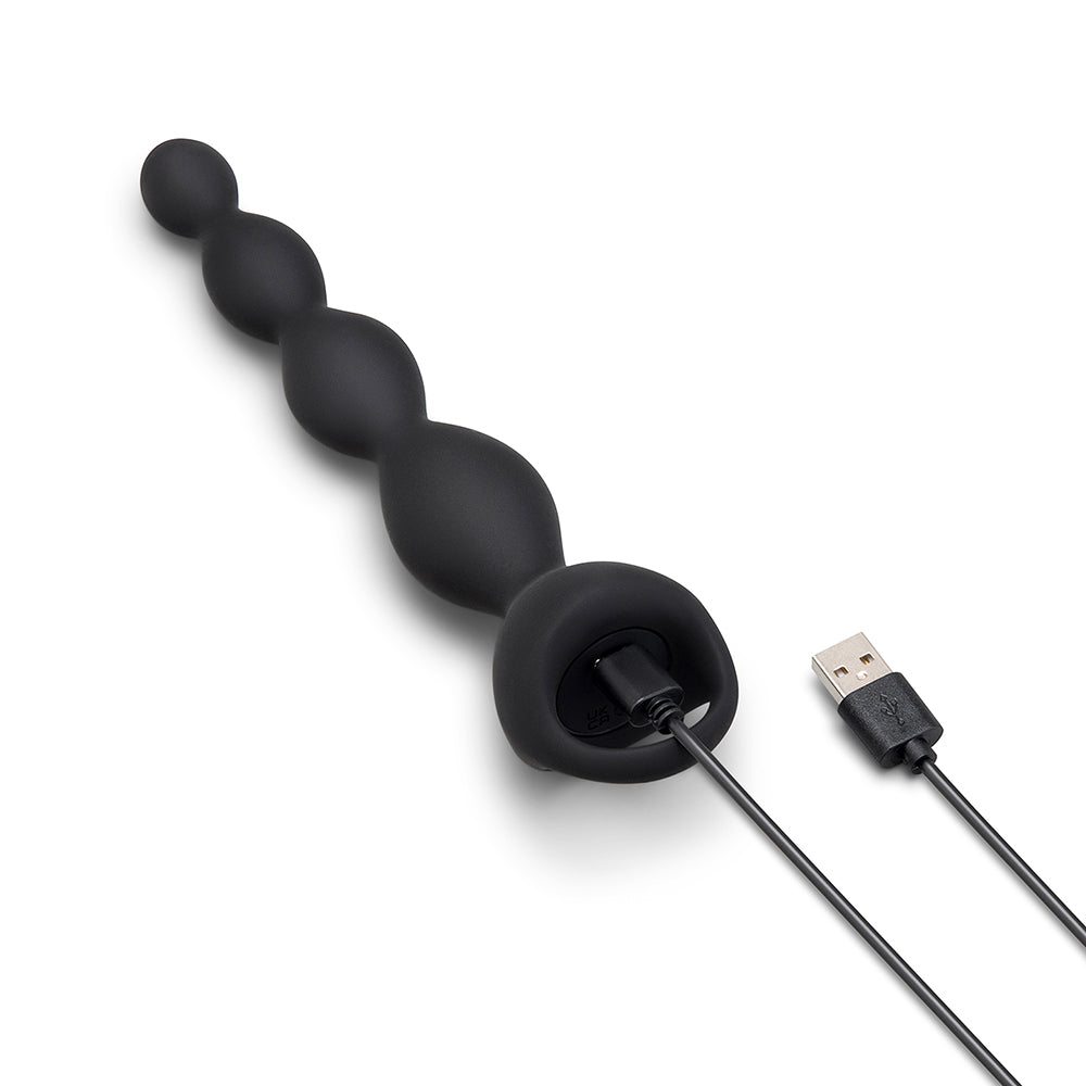 b-Vibe 6.5 in. Vibing Beads – Black Anal Beads with Vibrating Functions