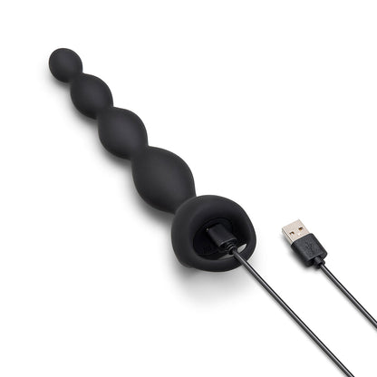 b-Vibe 6.5 in. Vibing Beads – Black Anal Beads with Vibrating Functions