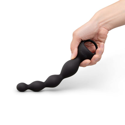 b-Vibe 6.5 in. Vibing Beads – Black Anal Beads with Vibrating Functions