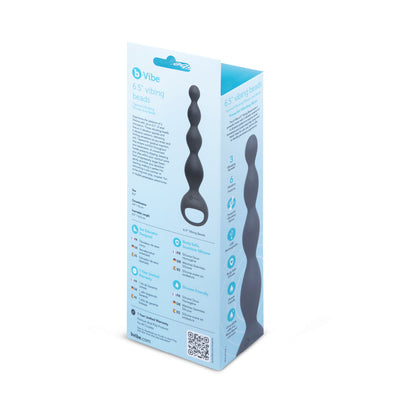 b-Vibe 6.5 in. Vibing Beads – Black Anal Beads with Vibrating Functions