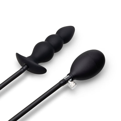 b-Vibe Beaded Inflatable Anal Plug with Hand Pump – Black
