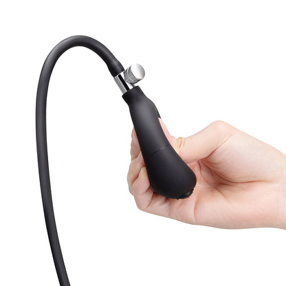 b-Vibe Beaded Inflatable Anal Plug with Hand Pump – Black