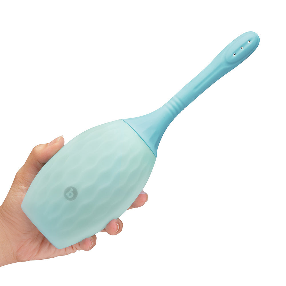 b-Vibe Silicone Flexflow Douche – Blue – Effective Deep Cleaning and Comfort