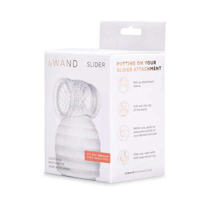 Le Wand Clear Male Masturbator Wand Attachment – Stroker for Wand Massagers