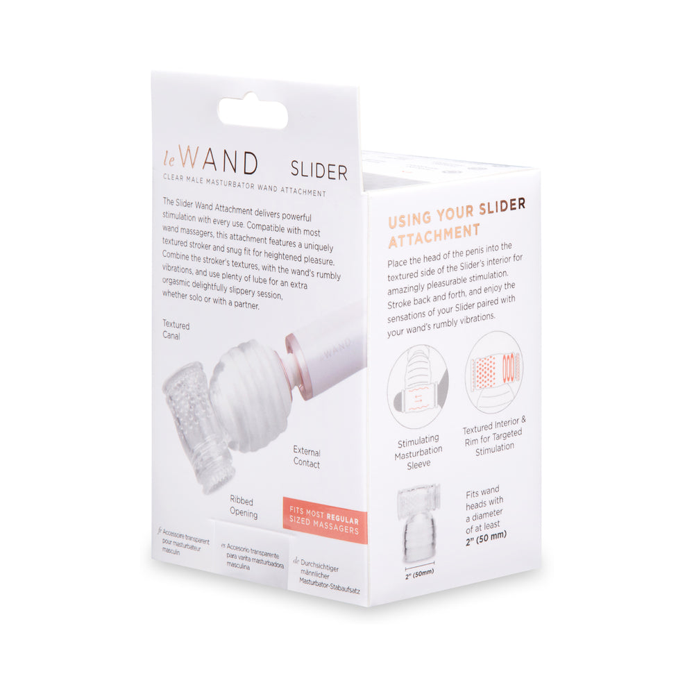Le Wand Clear Male Masturbator Wand Attachment – Stroker for Wand Massagers