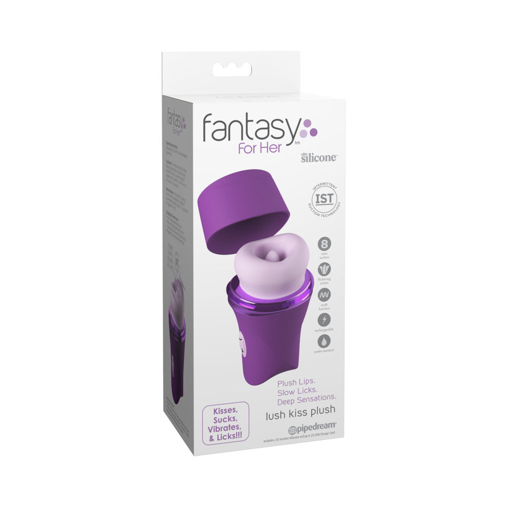 Pipedream Lush Kiss Plush Massager – Purple – Mouth-Like Stimulation