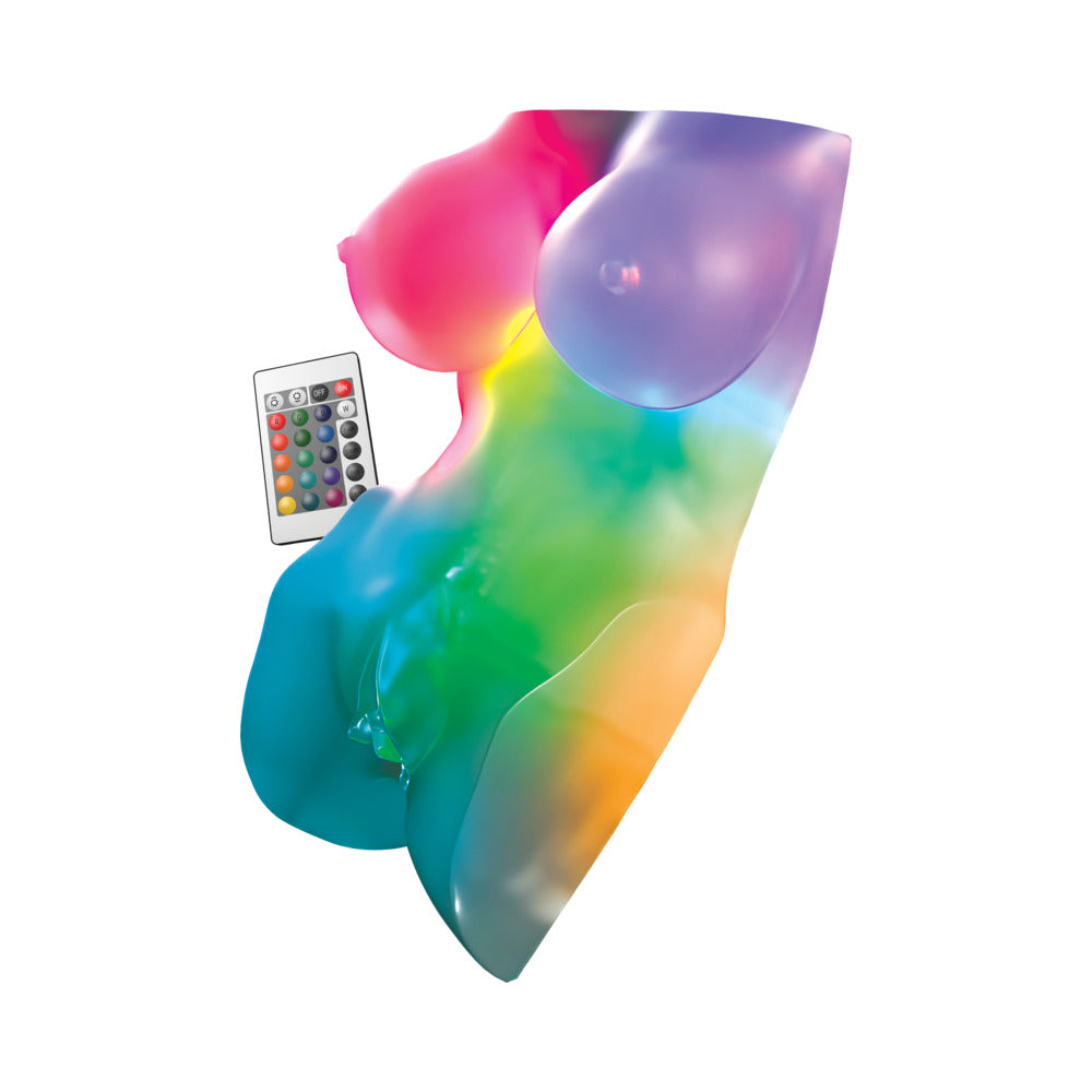 PDX Elite Go-Go Bator LED Mega Masturbator - Frosted Clear