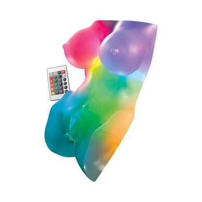 PDX Elite Go-Go Bator LED Mega Masturbator - Frosted Clear