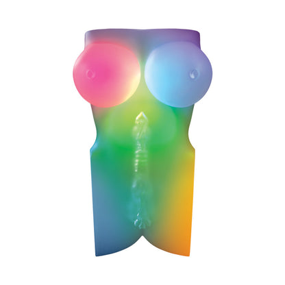 PDX Elite Go-Go Bator LED Mega Masturbator - Frosted Clear