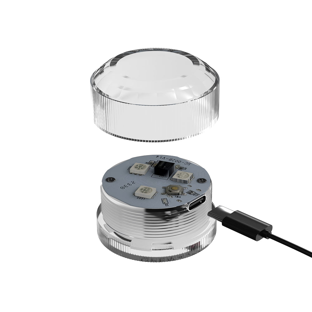 PDX Elite Go-Go Bator LED Mega Masturbator - Frosted Clear