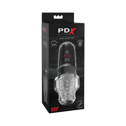 PDX Elite Ultra Milker Pro – Milking Device with Suction and Vibration – Clear/Black