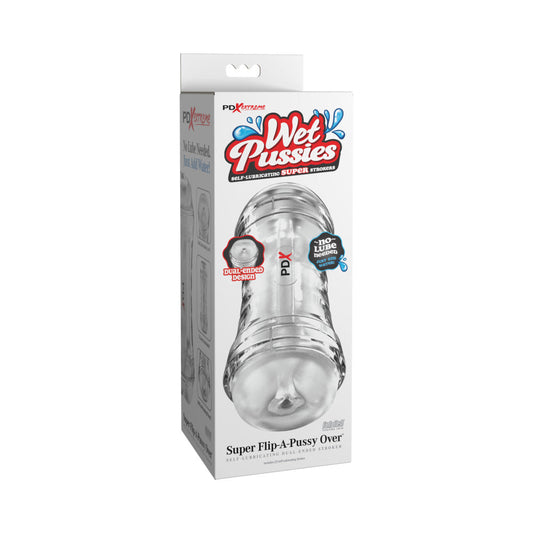 PDX Extreme Wet Pussies Super Flip-A-Pussy Stroker – Clear
