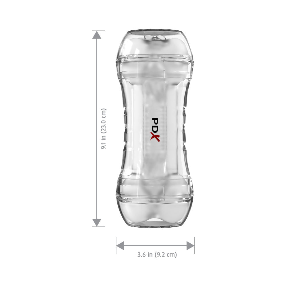 PDX Extreme Wet Pussies Super Flip-A-Pussy Stroker – Clear