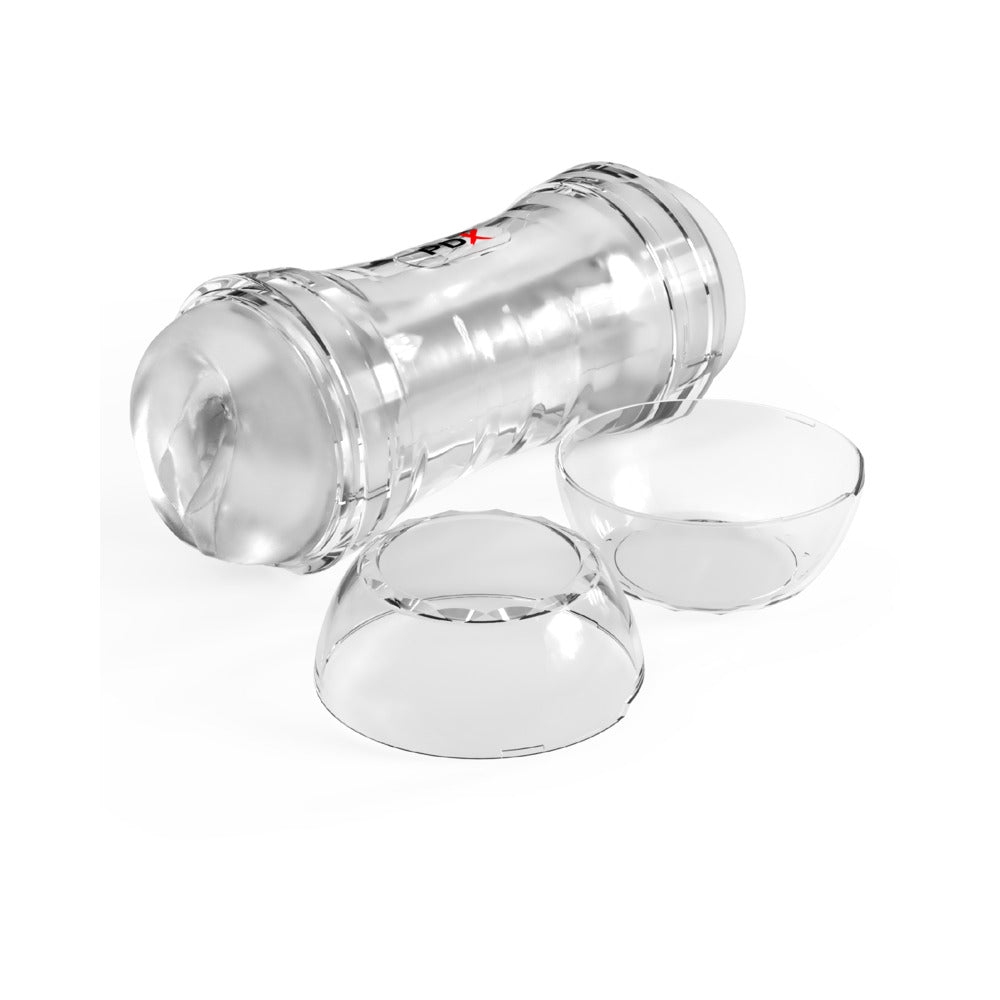 PDX Extreme Wet Pussies Super Flip-A-Pussy Stroker – Clear