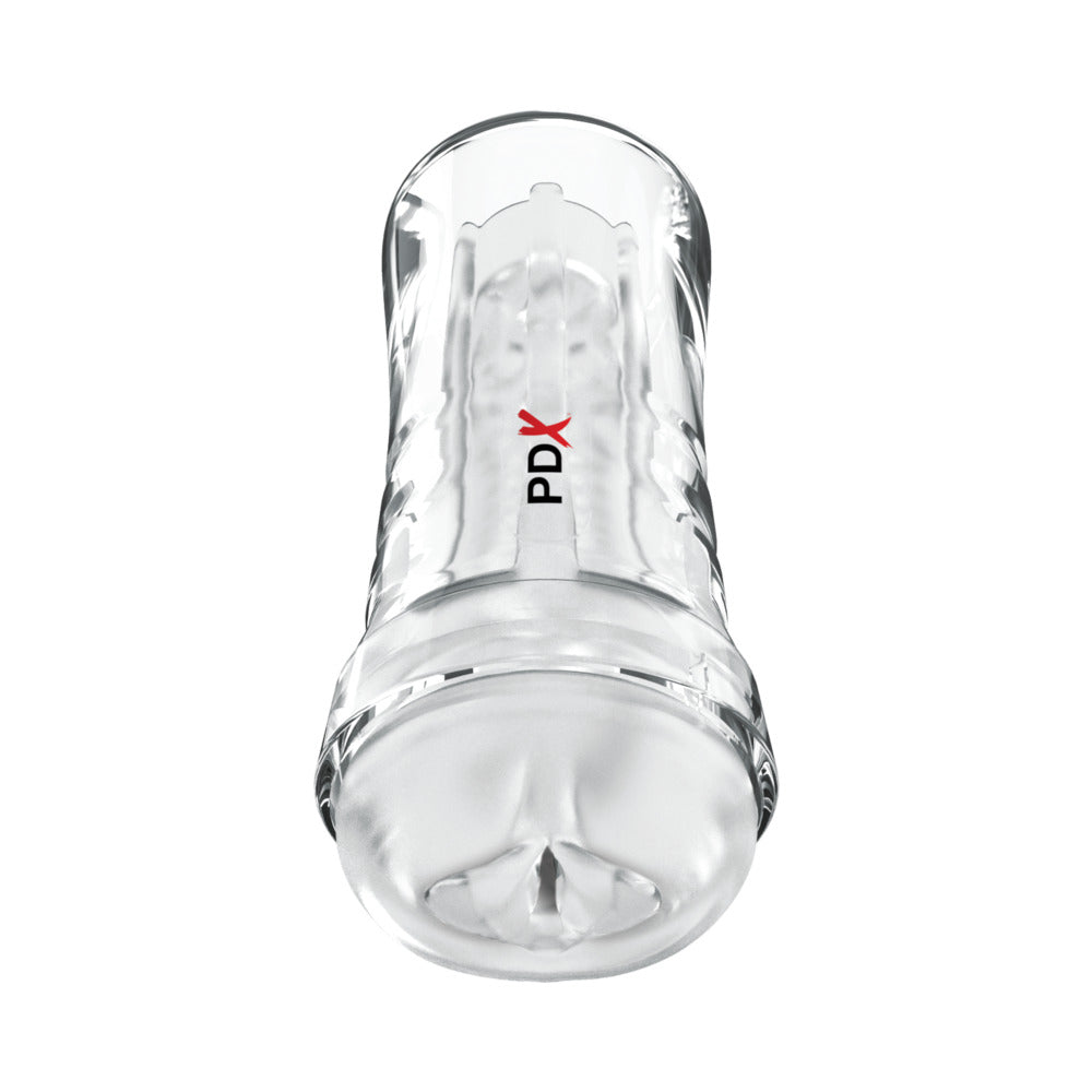 PDX Extreme Wet Pussies Self-Lubricating Stroker – Clear