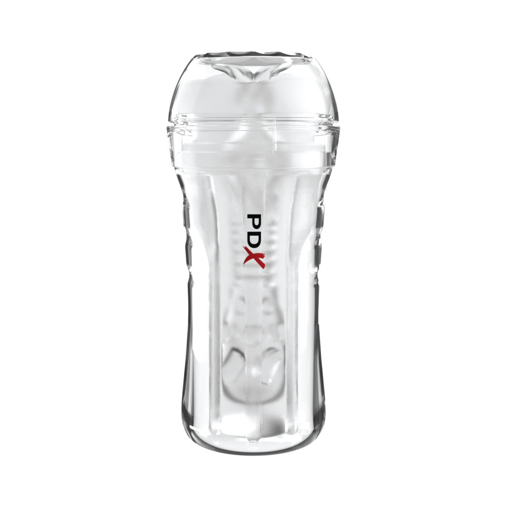PDX Extreme Wet Pussies Self-Lubricating Stroker – Clear