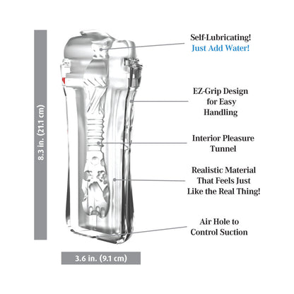 PDX Extreme Wet Pussies Self-Lubricating Stroker – Clear