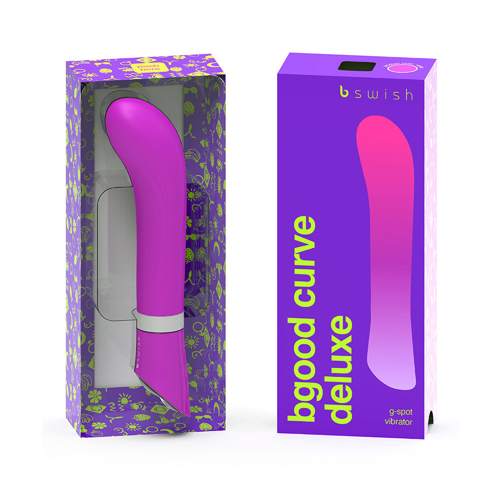 B Swish Bgood Deluxe Curve Vibrator – Purple – 7-Inch Waterproof Massager