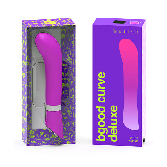 B Swish Bgood Deluxe Curve Vibrator – Purple – 7-Inch Waterproof Massager