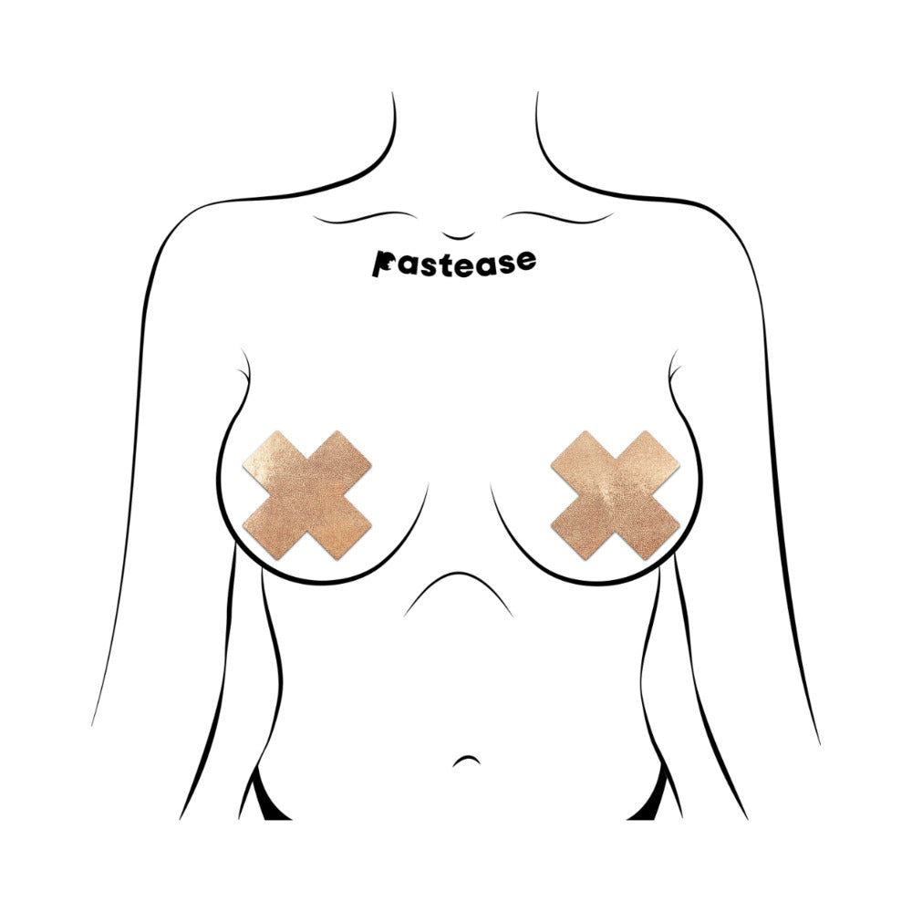 Pastease Everyday Reusable Pasties Rose Gold Vegan Luxury Suede Nipple Covers