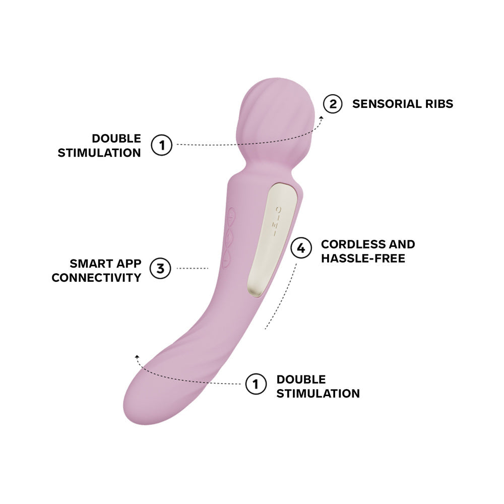 LELO SWITCH Double-Sided Wand Vibrator with App Connectivity – Soft Pink