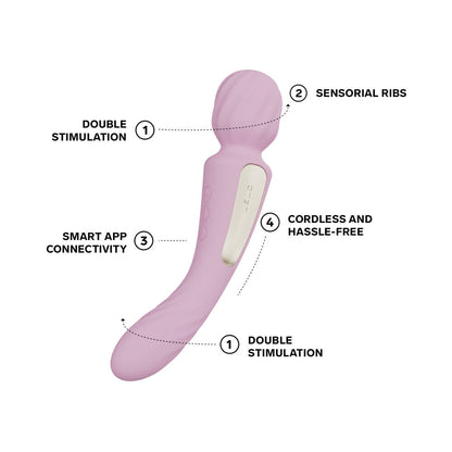LELO SWITCH Double-Sided Wand Vibrator with App Connectivity – Soft Pink