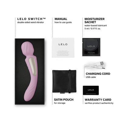 LELO SWITCH Double-Sided Wand Vibrator with App Connectivity – Soft Pink