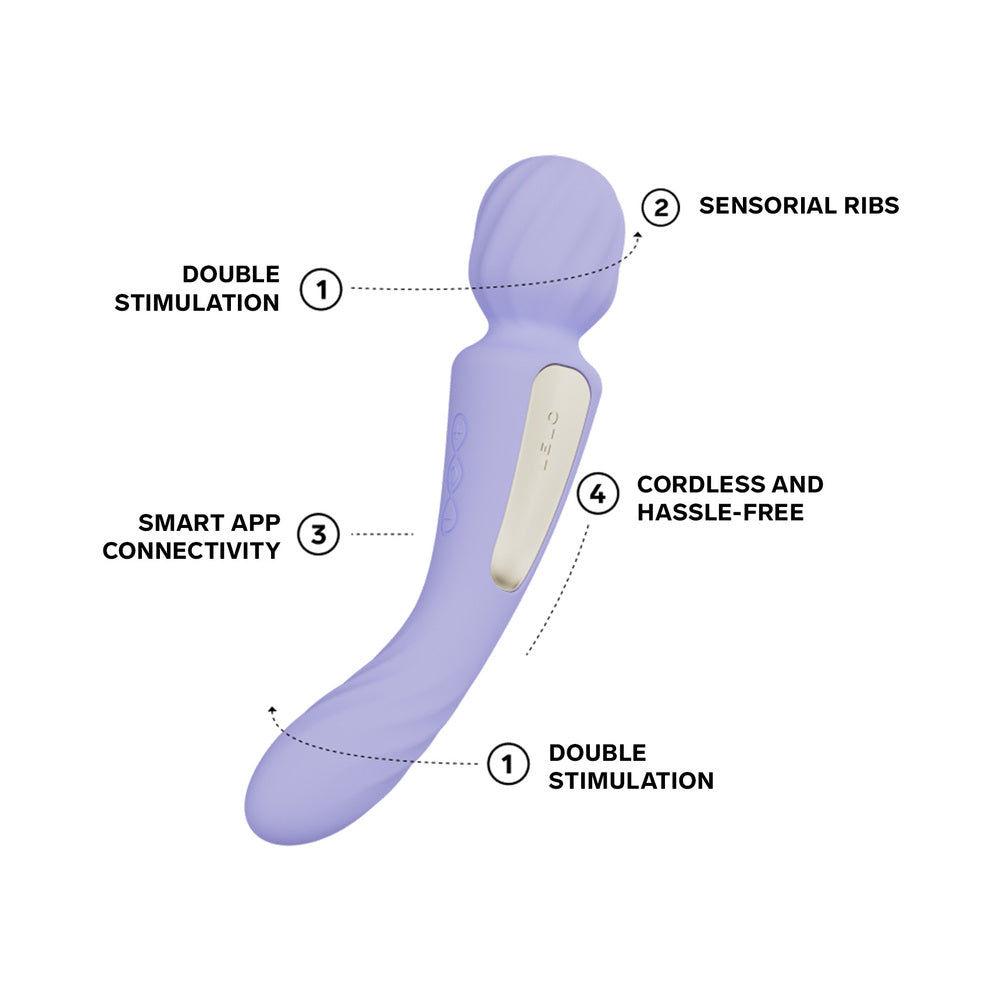LELO SWITCH Double-Sided Wand Vibrator with App Connectivity - Lilac