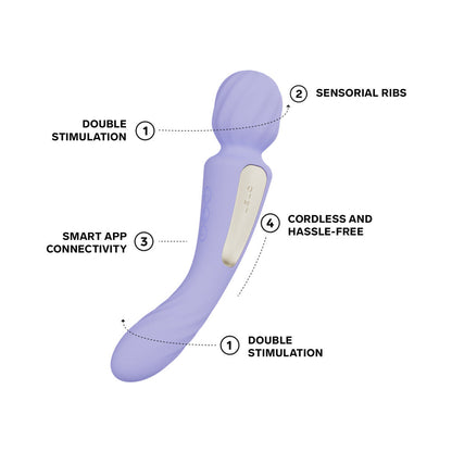 LELO SWITCH Double-Sided Wand Vibrator with App Connectivity - Lilac