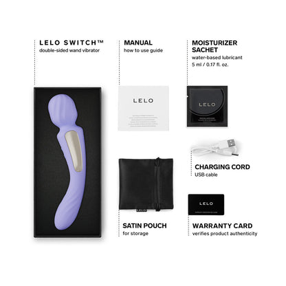 LELO SWITCH Double-Sided Wand Vibrator with App Connectivity - Lilac