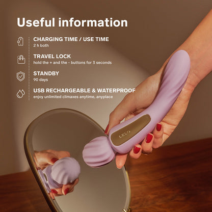LELO SWITCH Double-Sided Wand Vibrator with App Connectivity - Lilac