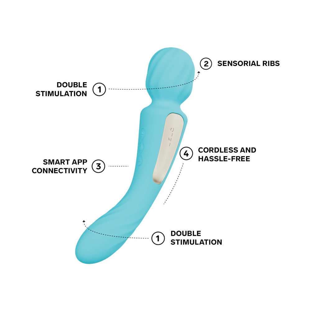 LELO SWITCH Double-Sided Wand Vibrator – Aqua