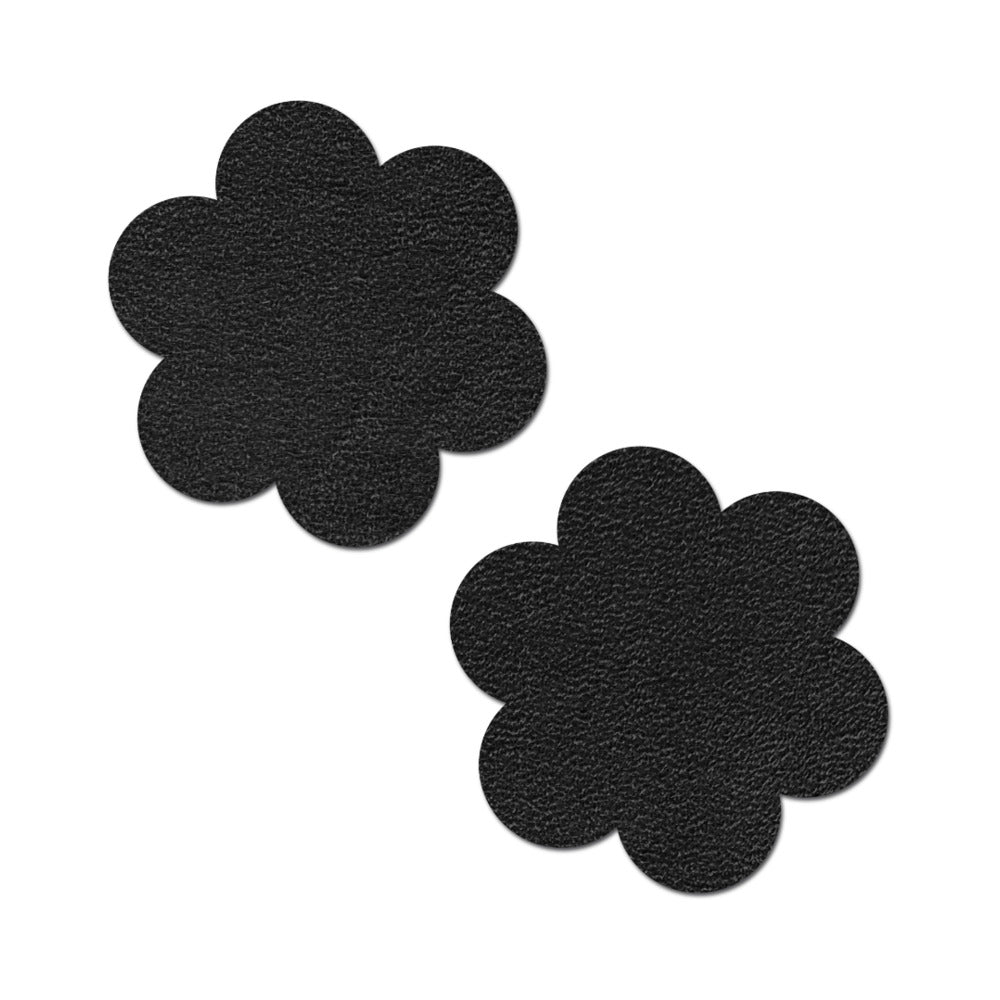 Pastease Everyday Reusable Pasties – Onyx Flat Black Flower Nipple Covers