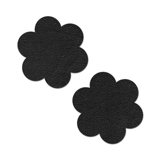 Pastease Everyday Reusable Pasties – Onyx Flat Black Flower Nipple Covers