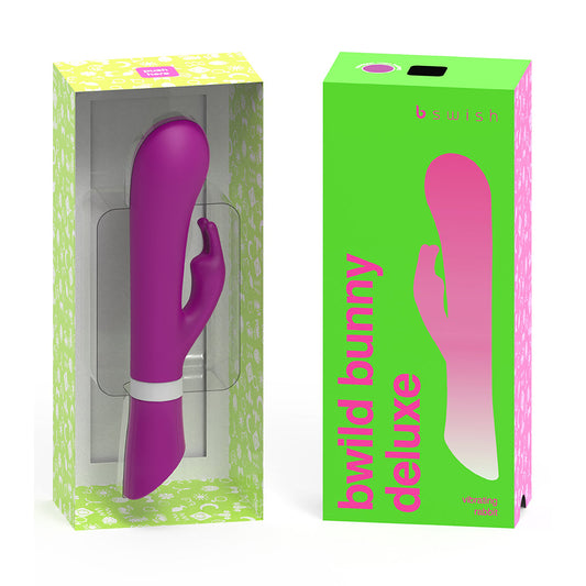 B Swish Bwild Deluxe Bunny Vibrator – Raspberry – 6-Function Waterproof Massager