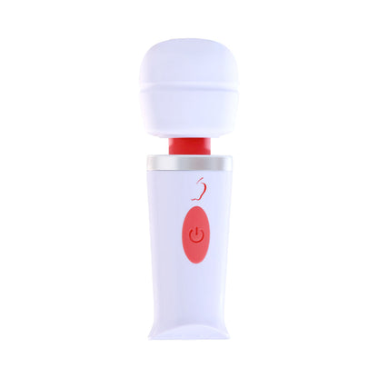 Adam & Eve Mini Magic Massager – Mini Wand Massager with 10 Vibration Speeds – White