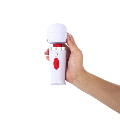 Adam & Eve Mini Magic Massager – Mini Wand Massager with 10 Vibration Speeds – White