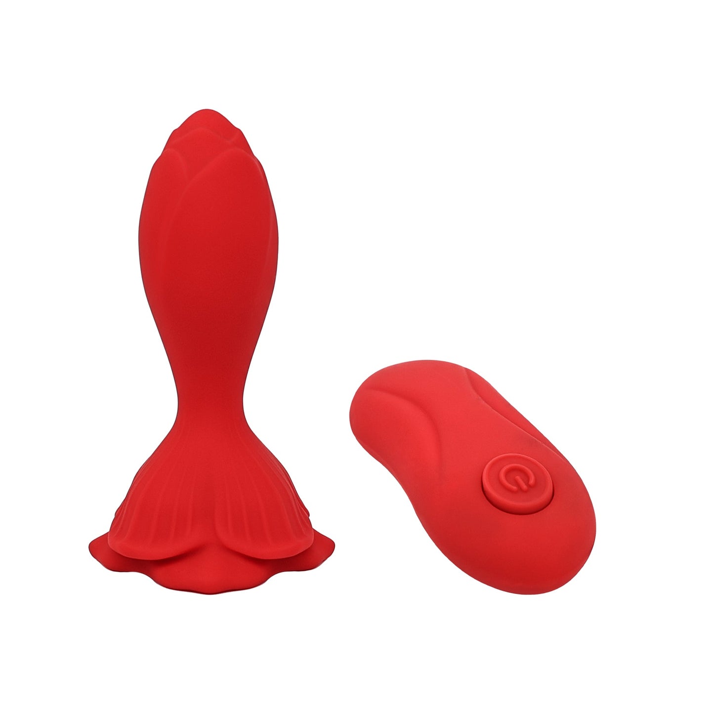 Adam & Eve The Rosebud Remote Control Vibrator Plug – Red
