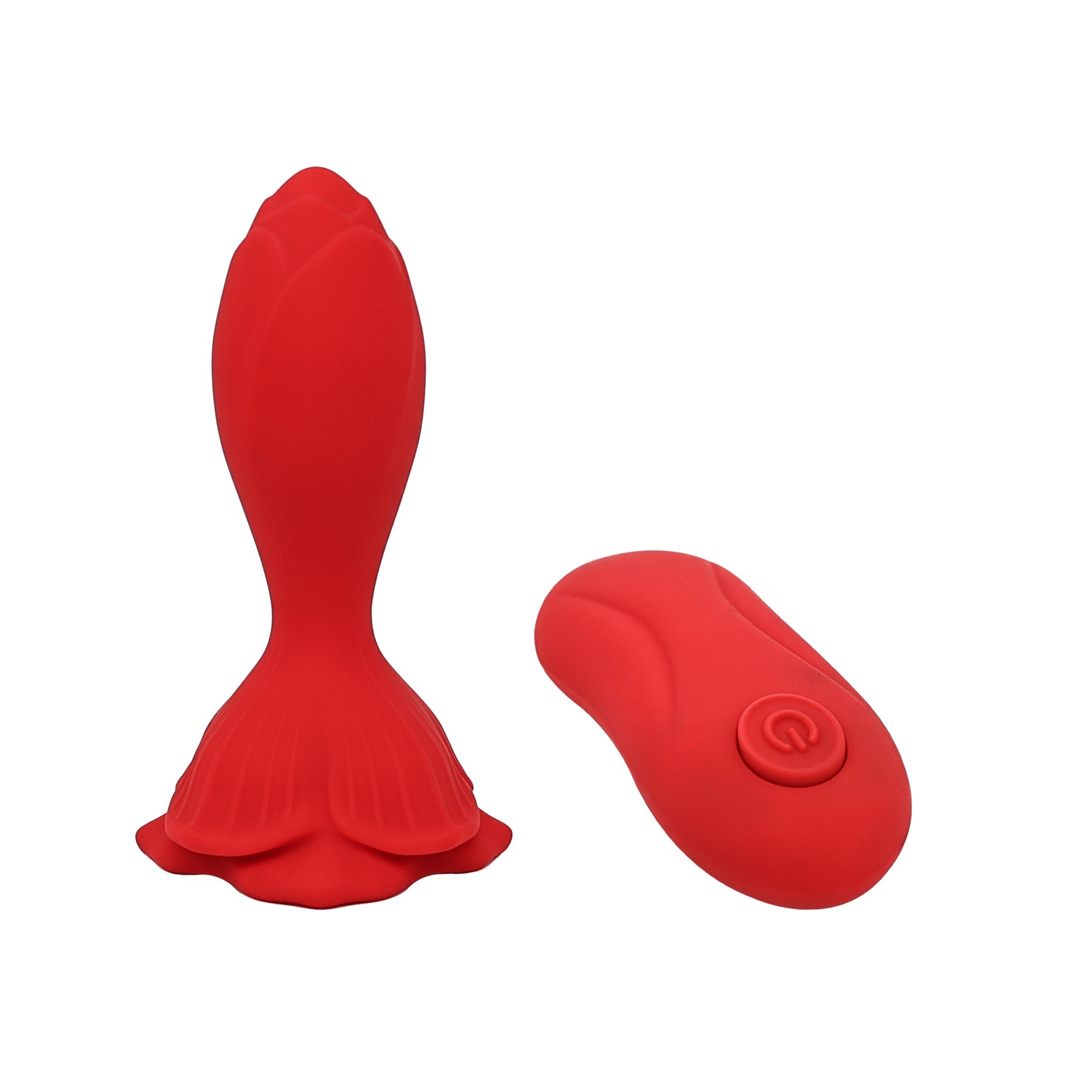 Adam & Eve The Rosebud Remote Control Vibrator Plug – Red
