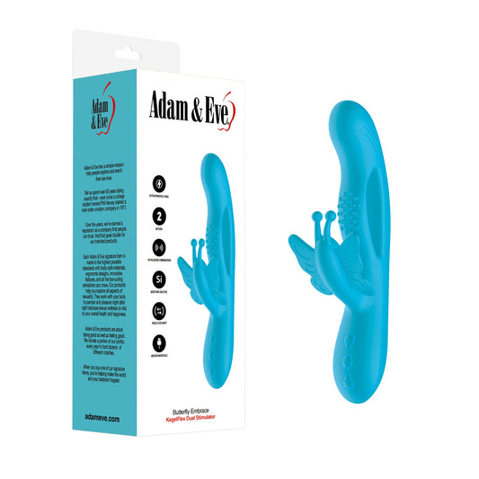 Adam & Eve Butterfly Embrace KegelFlex Dual Stimulator – Blue