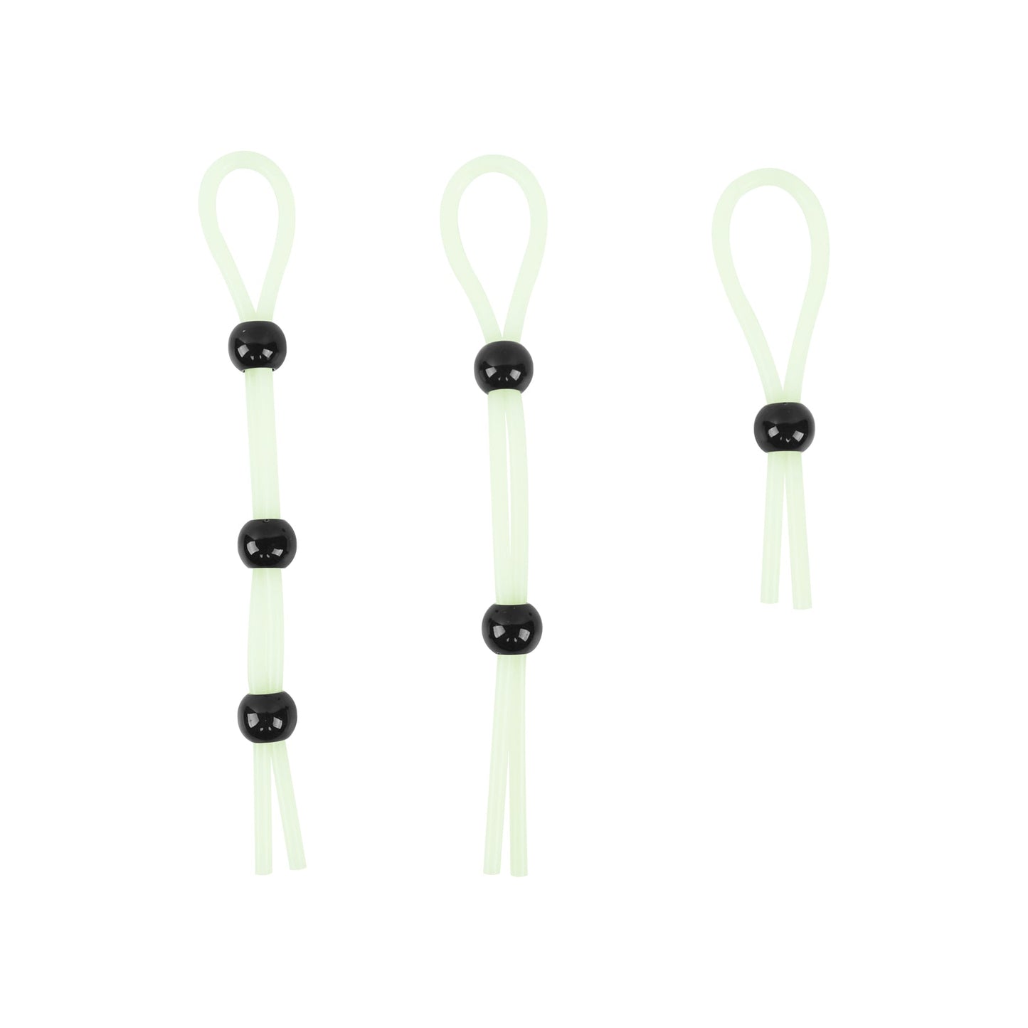 Adam & Eve Glo-Hard Adjustable Lasso Set – Silicone, White