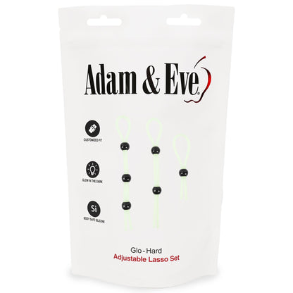 Adam & Eve Glo-Hard Adjustable Lasso Set – Silicone, White