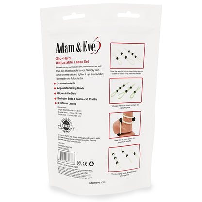 Adam & Eve Glo-Hard Adjustable Lasso Set – Silicone, White