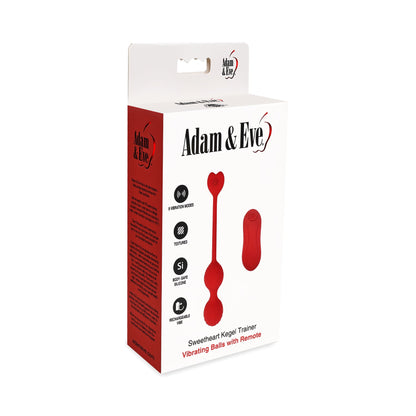 Adam & Eve Sweetheart Kegel Trainer Vibrating Balls – Red