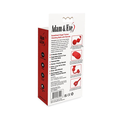 Adam & Eve Sweetheart Kegel Trainer Vibrating Balls – Red