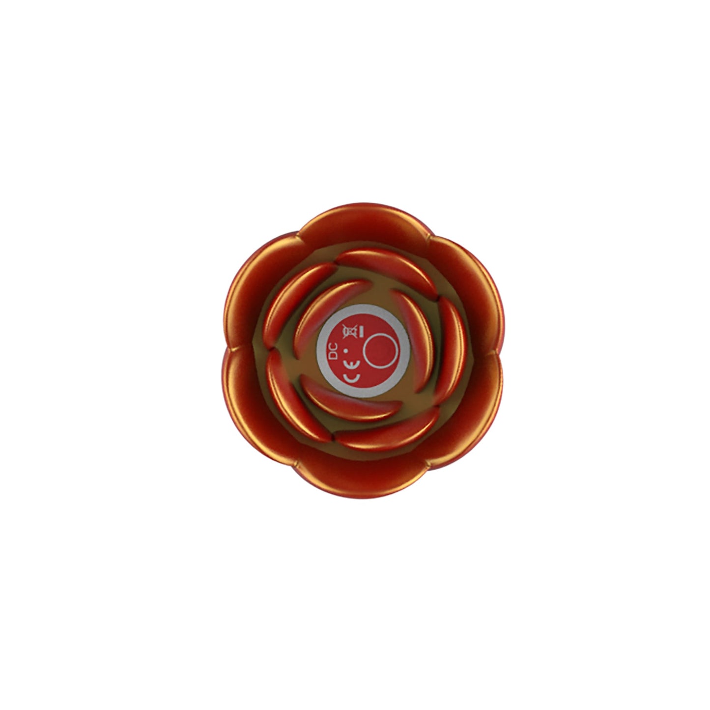 Adam & Eve Beaded Rose Blossom Silicone Anal Vibrator – Orange