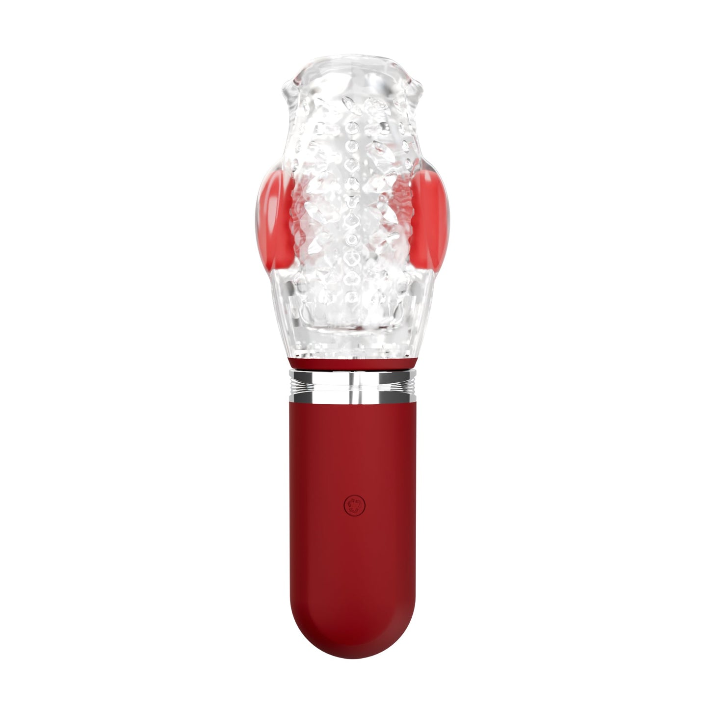 Adam & Eve Pleasure Pro 3000 Rotating & Thrusting Vibro Stroker - Clear/Red