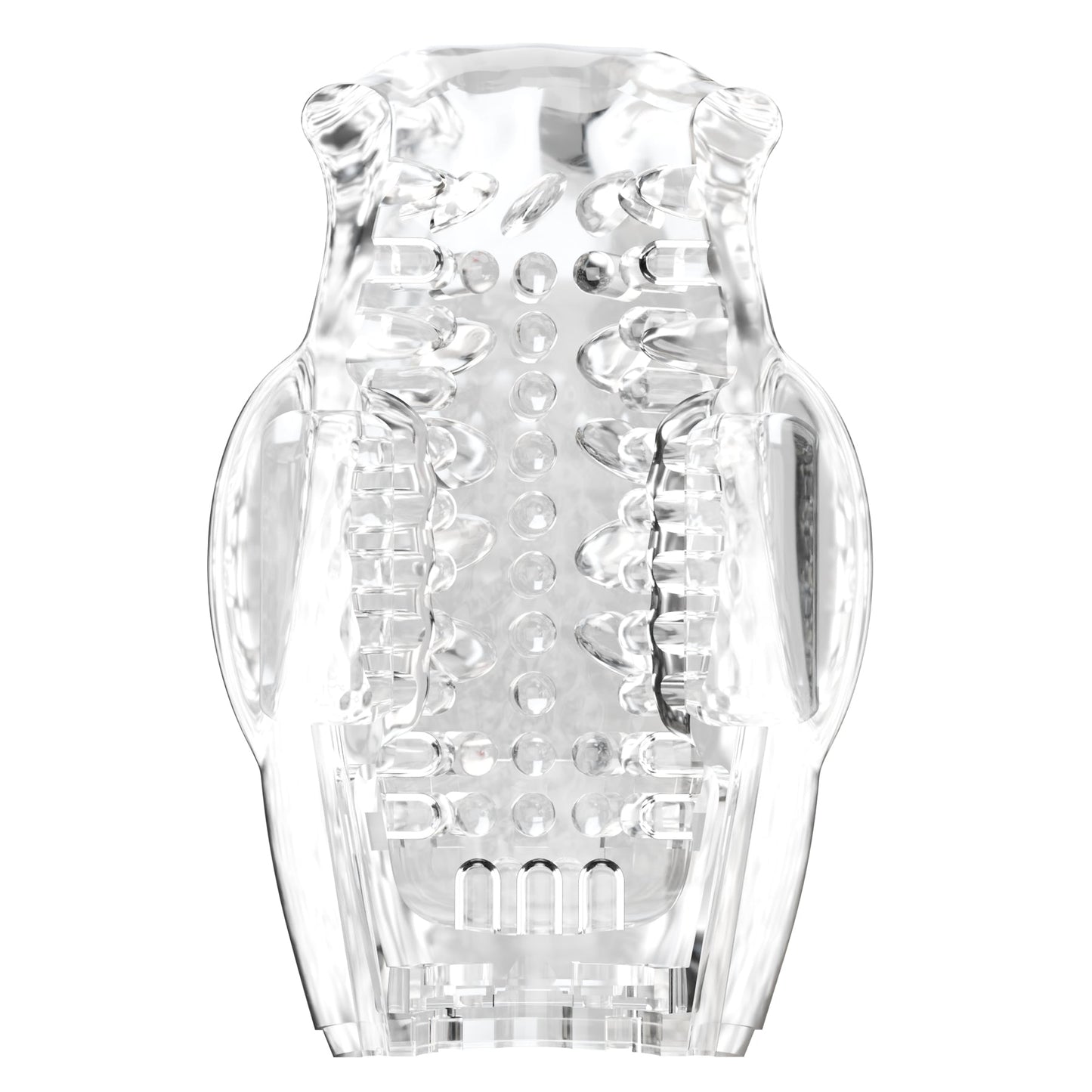 Adam & Eve Pleasure Pro 3000 Rotating & Thrusting Vibro Stroker - Clear/Red